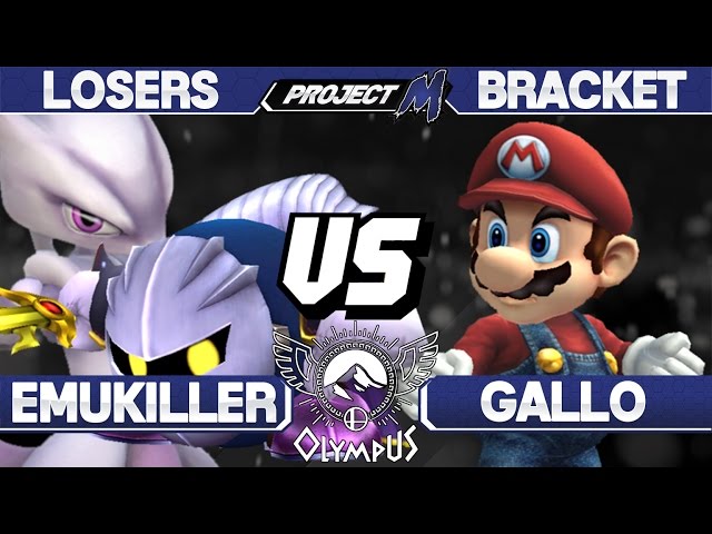 Olympus - Emukiller (Mewtwo/Meta Knight) vs Gallo (Mario) - PM Losers - Project M