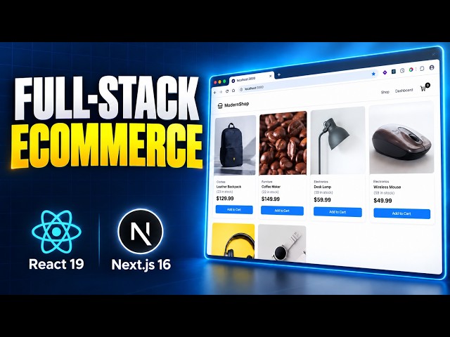 Full-Stack E-Commerce with Next.js 16 & React 19 | Beginner's guid