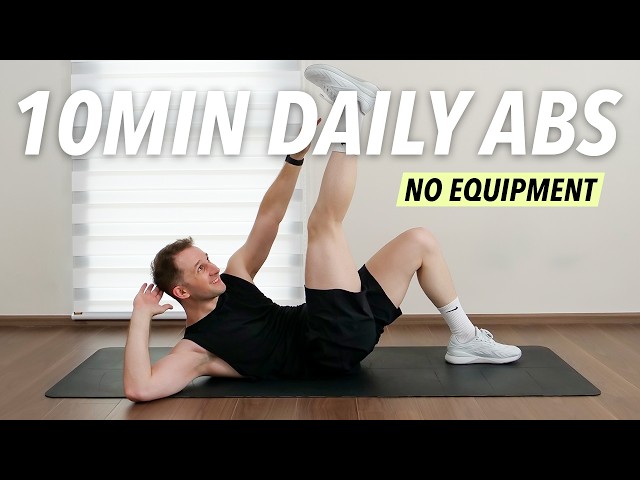 10min DAILY ABS WORKOUT for Beginner (No Equipment)