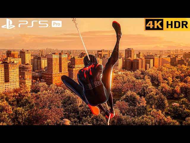 (PS5 PRO) Marvel’s Spiderman 2 Miles Morales Realistic gameplay 4K HDR