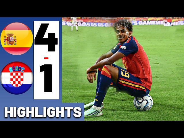 Spain vs Croatia 4-1 • YAMAL 2 GOALS - FULL Highlights Uefa Nations League 26/27