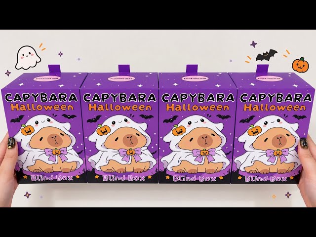 [🎃paper diy🎃] CAPYBARA HALLOWEEN BLIND BOX unboxing! | asmr