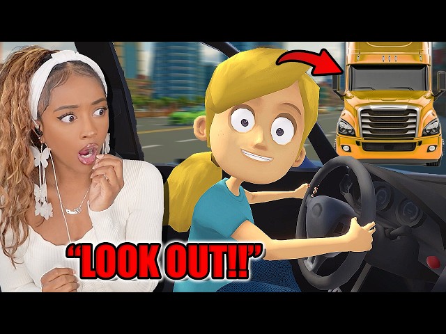 Teaching My Little Sister How To Drive with only my VOICE... (It Was A Disaster!)