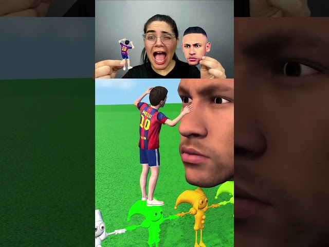 GABBY REACT Messi Play Music Rainbow #animation #shorts #funny #cartoon #roblox #messi #ronaldo