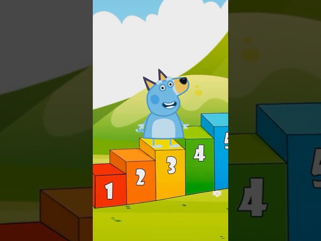 Learn to Count 1–10 with Bluey #shorts #kidssong #learning #beginner #kids #counting
