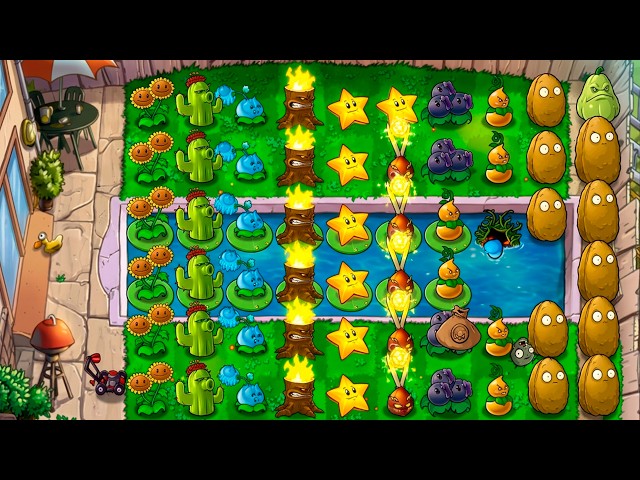 Plants vs Zombies - Survival Pool  - All Plants vs All Zombies -  Full Walkthrough