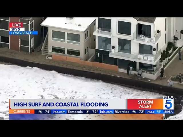 Hurricane Marie brings high surf and coastal flooding to Long Beach: 'Really dangerous out here'
