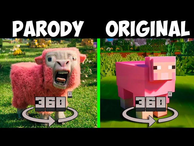360° VR A Minecraft Movie Teaser Parody vs Original