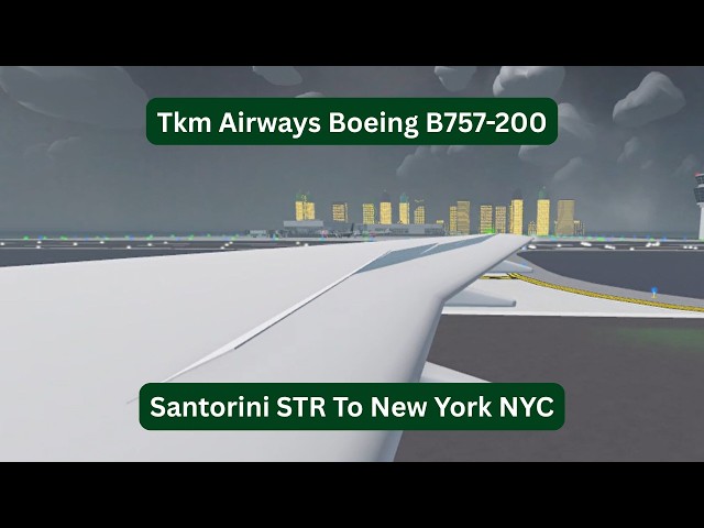 Flight Report Tkm Airways Boeing B757-200 Santorini STR To New York NYC