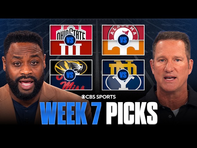 Picks for EVERY Top 25 game in College Football [Full Week 7 Predictions] ✅