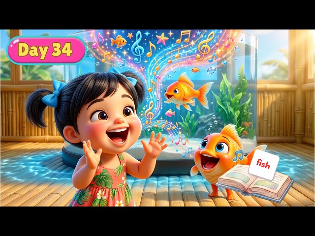 Day 34: Bird, Cat, Kale, Dog, Fish | Glenn Doman Flashcards, Songs & Stories