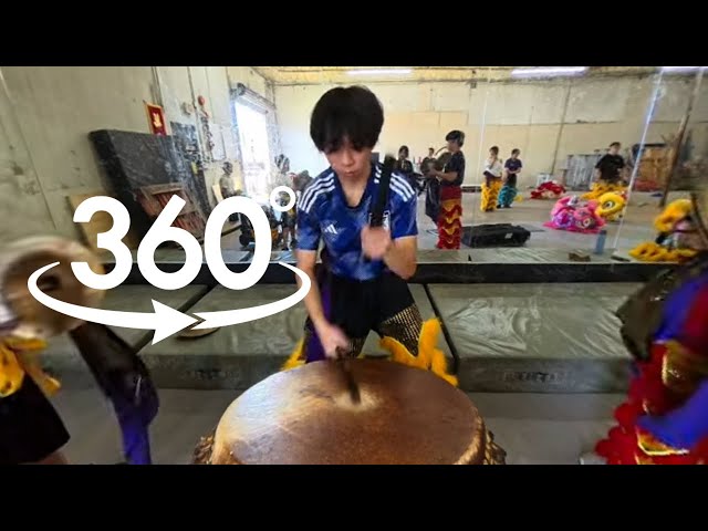 360 Video - Lion Dance Drumming Practice Session at JL