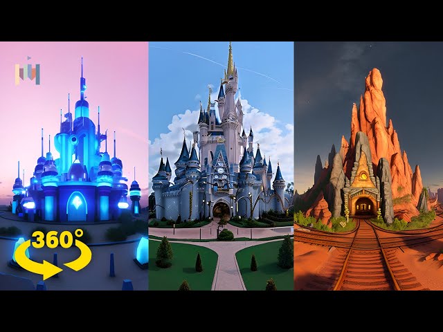 AI generated VR - Castle Mashup - 360 Video