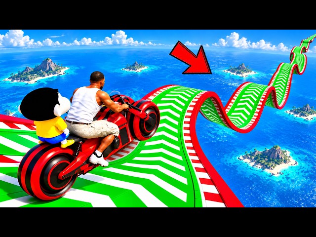 SHINCHAN AND FRANKLIN TRIED THE IMPOSSIBLE PARKOUR CHALLENGE GTA 5