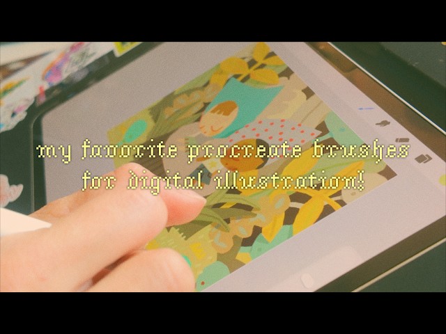 my current favorite FREE procreate brushes + making a digital illustration ദ്ദി(˵ •̀ ᴗ - ˵ ) ✧