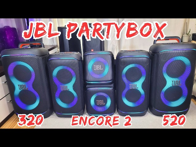 JBL Partybox 520 VS 320 VS Encore2 (dual speakers test)