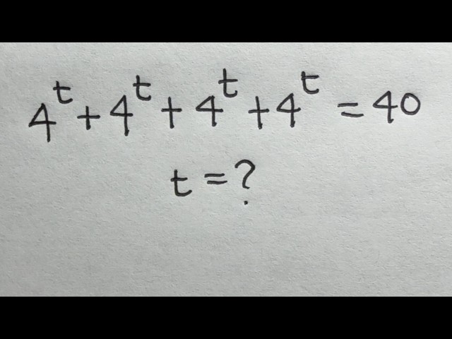 Solve for t in this nice Algebra equation | Math Olympiad Mathematics