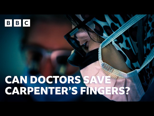 Man almost severs fingers after falling on circular saw - BBC