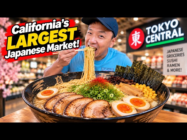 I Spent the WHOLE DAY Eating at California's LARGEST Japanese Supermarket! 🍜