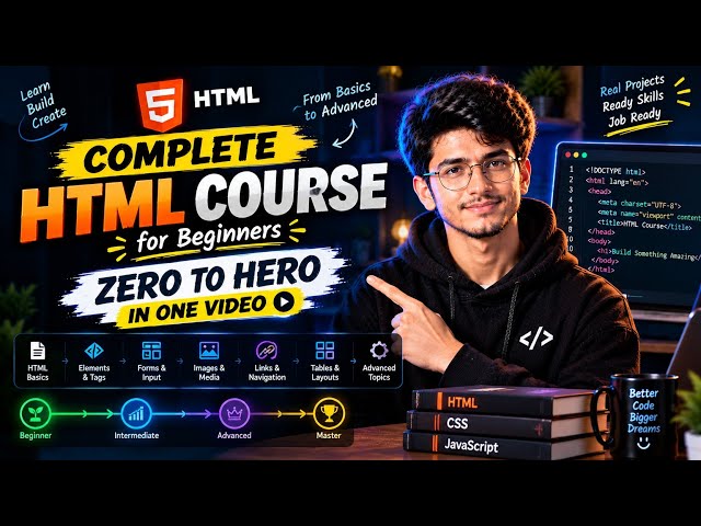 Complete HTML Course for Beginners | Zero to Hero in One Video 💻