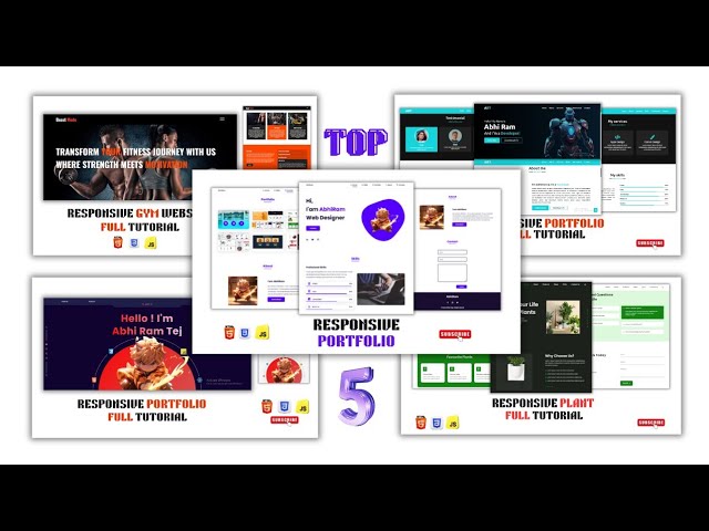 Master Frontend Web Development With 5 Real World Portfolios using html css js Beginners to Advanced