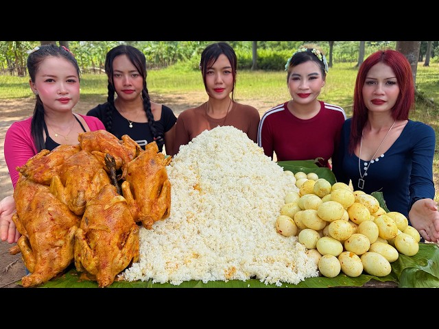 Amazing cooking chicken curry and boiled eggs eat with rice recipe | Amazing video