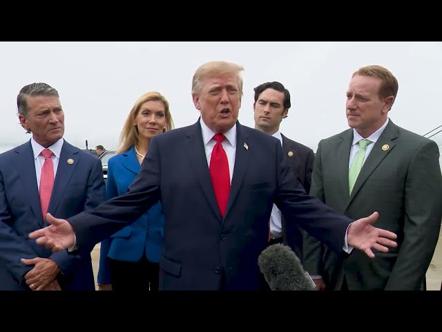 President Trump Gaggles with Press at Dallas Fort Worth International Airport, Oct. 1, 2026