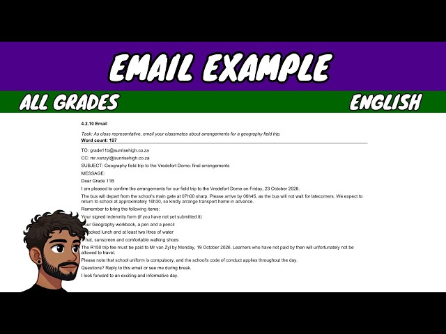Email Example | All Grades English