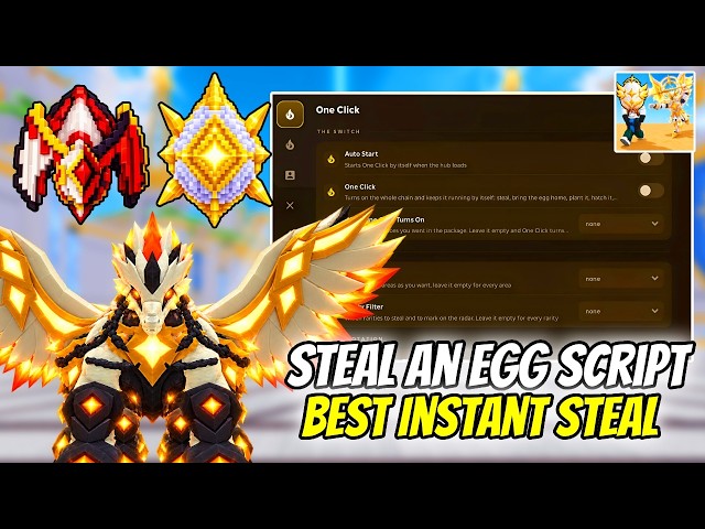 NEW Steal An Egg Script – Fast Instant Steal, Auto Farm, Auto Ring, Angel & Demon Eggs & More!