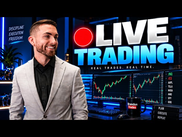 Live Futures Trading: NQ Order Flow Session | BrandonTrades (FOMC DAY)
