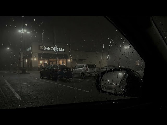Peaceful Shelter in a Car During Heavy Rain & Thunder - Sounds for Sleep, Overthinking, Insomnia