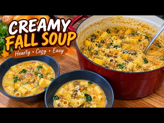 🍂 Creamy Italian Sausage & Butternut Squash Fall Soup
