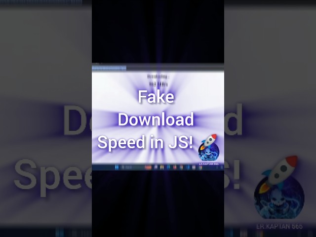 Fake Internet Speed Logic in HTML & JS! 🤯 | #shorts #programming
