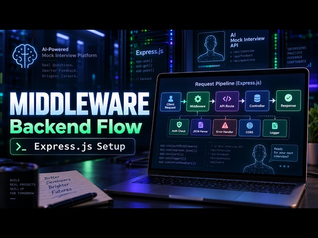 Integrating Middleware in Express.js | Backend Flow for AI Mock Interview Platform