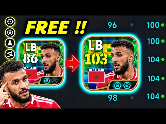 🔥 103 Rated Free Showtime Mazraoui Best Training Guide | MAX RB Build eFootball 2027 Mobile