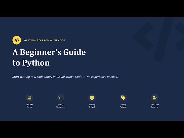 A beginners guide to Python