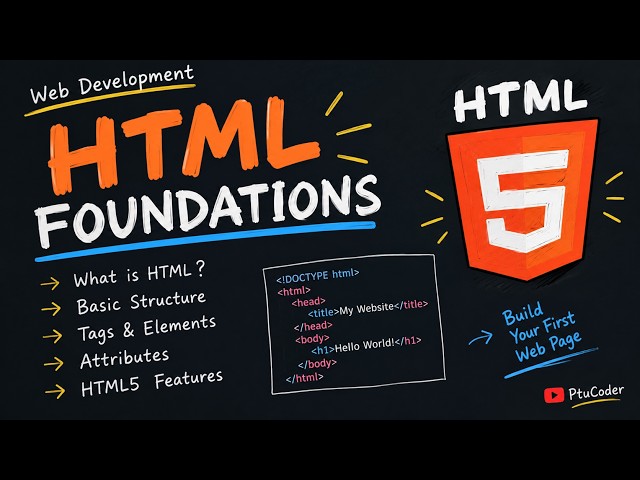HTML Foundations for Beginners 2026| Learn HTML from Scratch | Entire Topic Of HTML | HTML Guideline