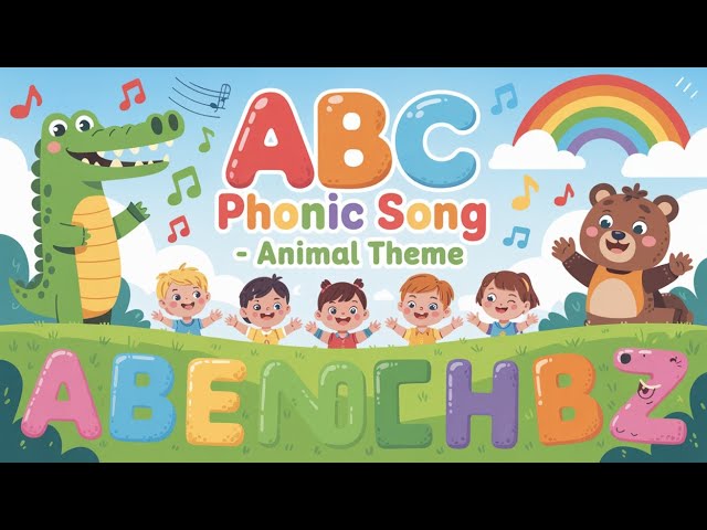 ABC Phonics Song with Sounds for Children - Alphabet Song for kids learning Animal theme