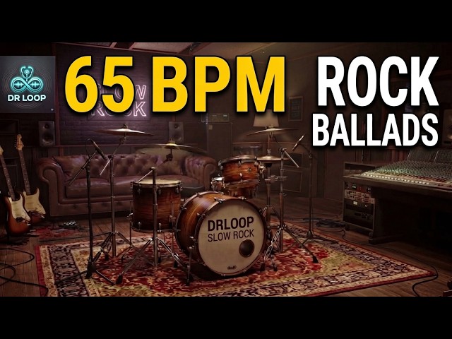 Drum Loop Slow Rock Ballads 65 BPM (5 minute Practice Track)