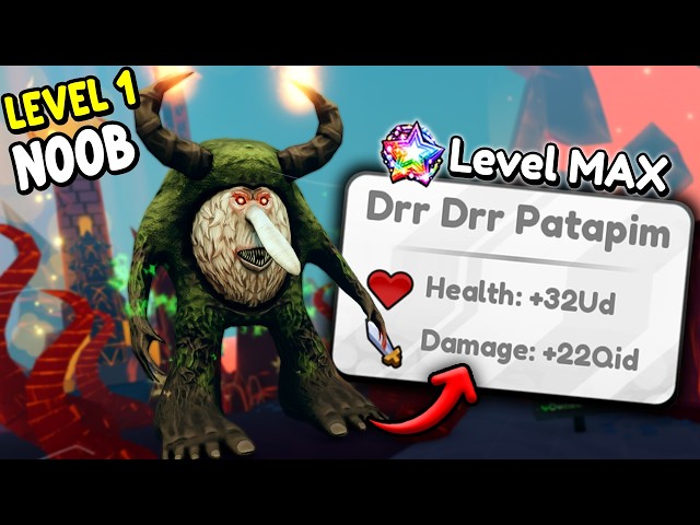 Starting Over As NOOB With DRR DRR PATAPIM In Brainrot Evolution Roblox!