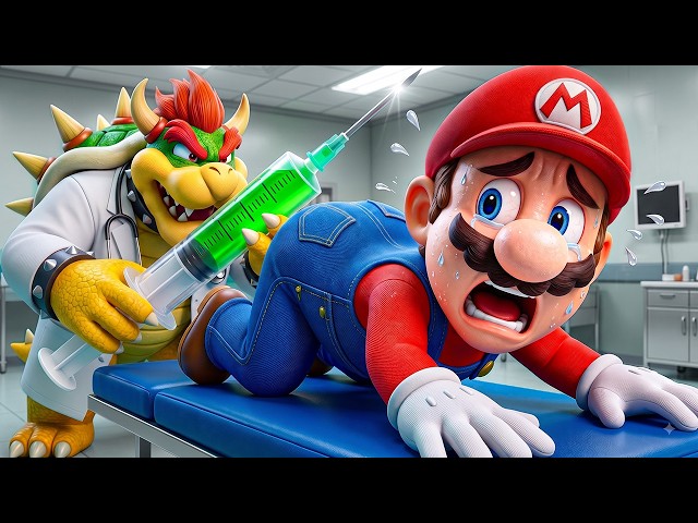 Mario Is Afraid of the Shot... Bowser’s Trap 😱💉 Super Mario Odyssey Story