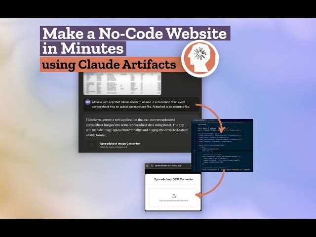 Make a No-Code Website in Minutes using Next.js / React / Vercel & Claude Artifacts