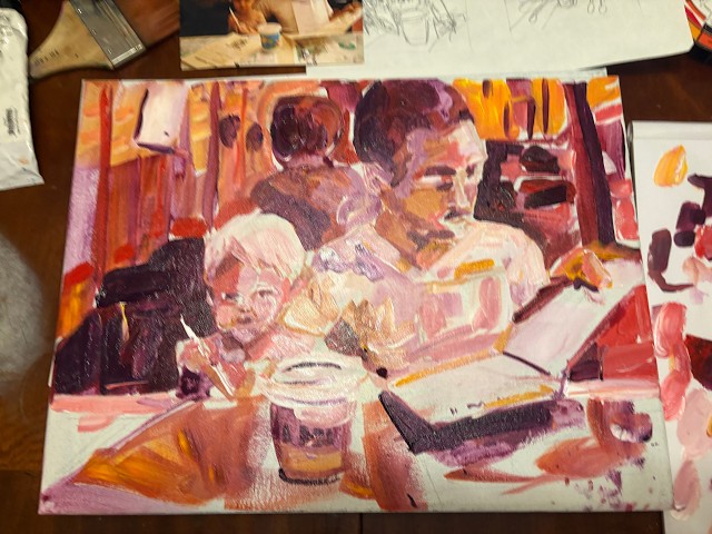 Painting a Dynamic Domestic Scene with Strong Color Harmonies and Strong Value Contrast