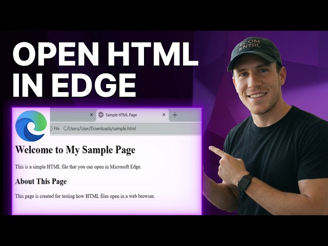 How to Open an HTML File in Microsoft Edge (2026) | Step-by-Step