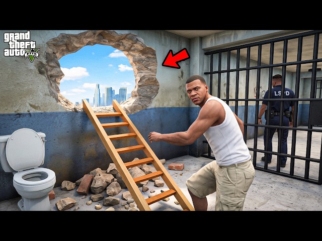 GTA 5 : Franklin's Biggest Plan To Escape From Prison In Gta 5 ! (GTA 5 mods)