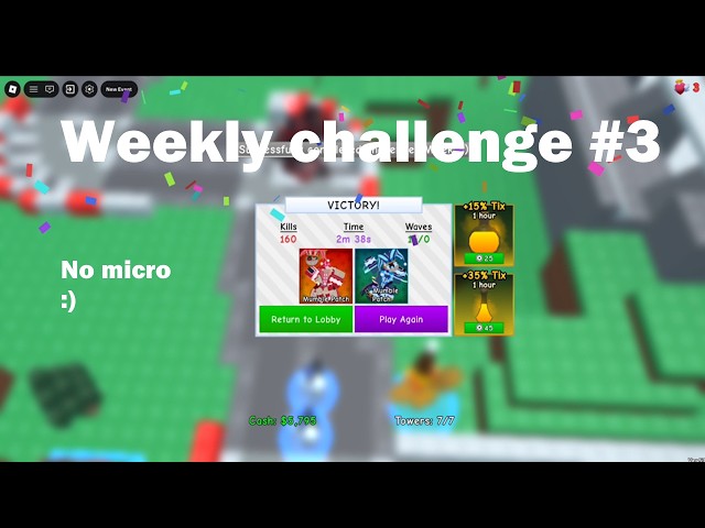 How to beat the weekly challenge #3 in Retro tower defense solo