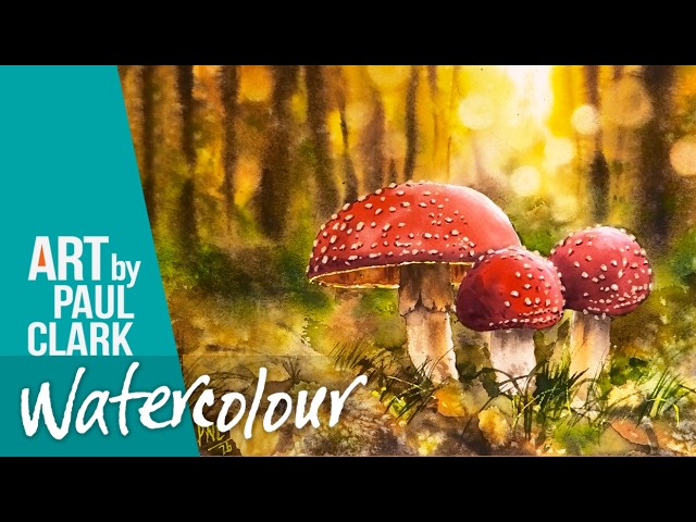 How to Paint an Autumn Toadstool in Watercolour