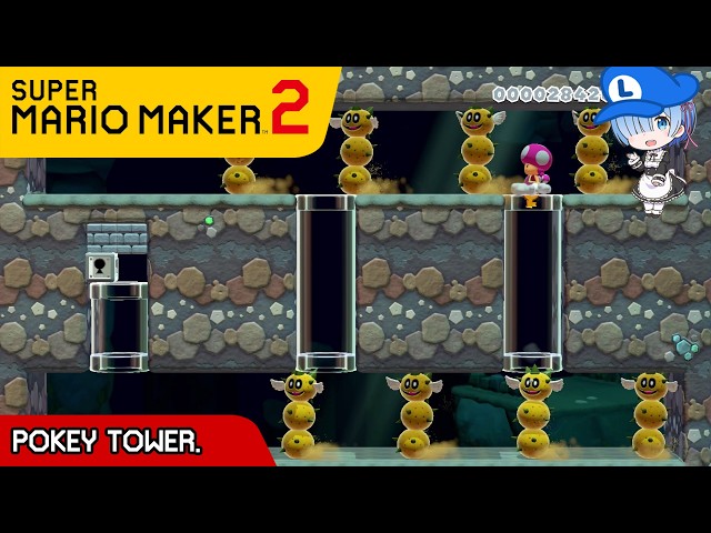 Can I Beat Pokey Tower? Mario Maker 2 Challenge!