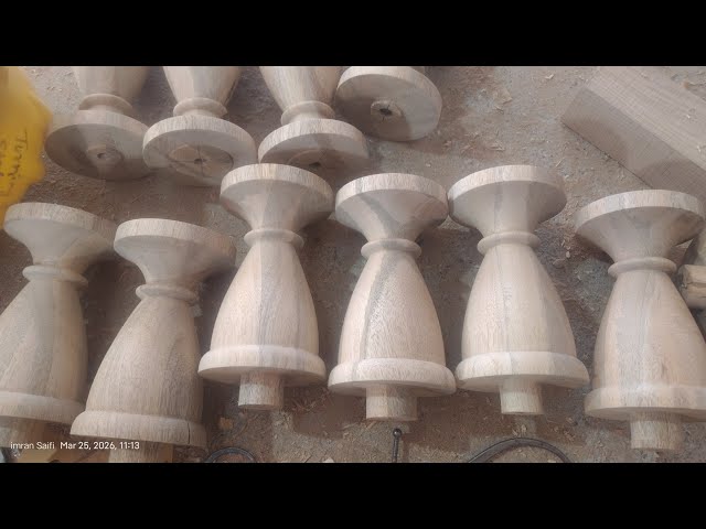 Imran Wood turning Products - Creative Design And Beautiful From Forest Bamboo Stump With Lathe