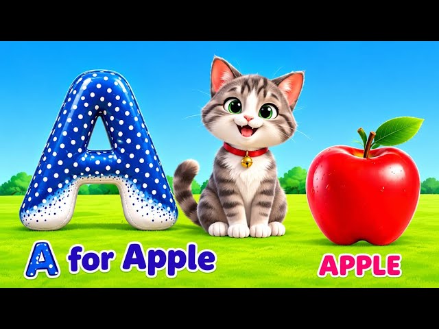A for Apple | ABCD Learning for Kids | Phonics Song | Alphabet Song 🎵 #rhymes #trend 